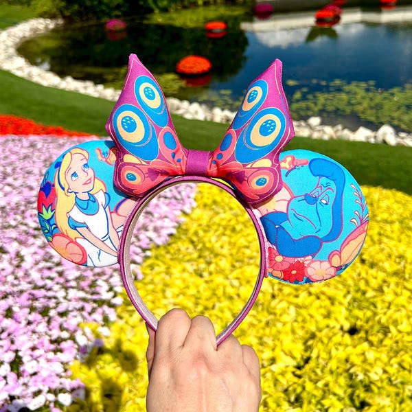 Alice in Wonderland | Flower & Garden Festival Inspired Mouse Ears | Disney Ears | Minnie Ears | Mickey Ears | Handmade Ears | Epcot Ears