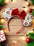 Mickey & Friends Christmas Holiday Lights Inspired Mouse Ears | Disney Ears | Minnie Ears | Custom Ears | Handmade Ears | Gift Ears