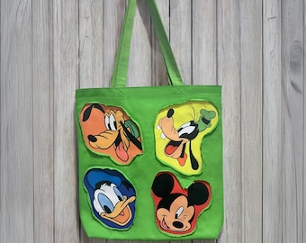 Mickey & Friends Tote Bag | Shopping Bag | Beach Bag | Handmade Bags | Shoulder Bag | Custom Bags | Gift Bags | Gifts For Her | Boho Bag