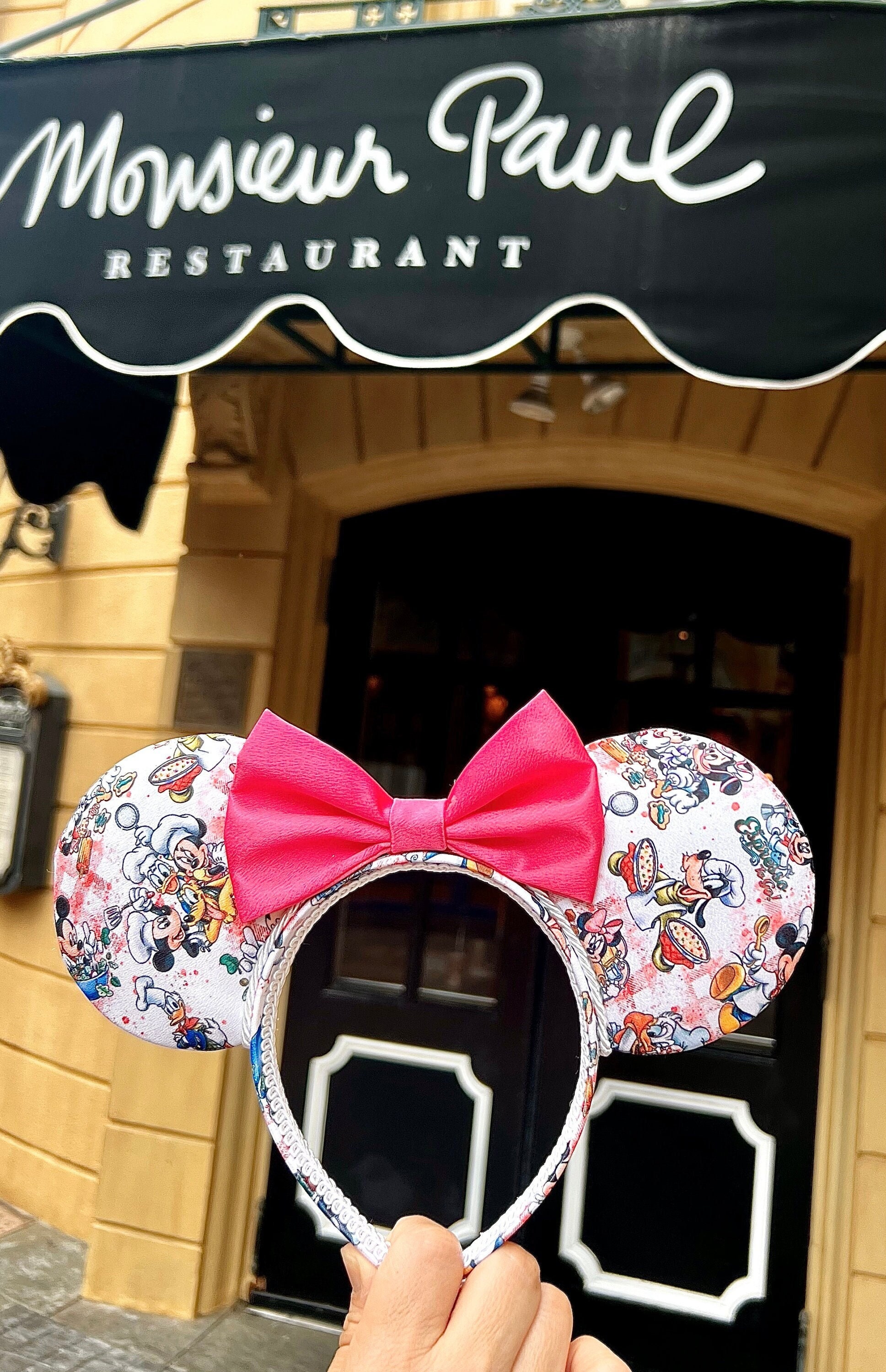 Disney Mickey & Minnie‎ Mouse Chef Hat Ears Disney EUC. Chef Mickey Disney-inspired Mickey Ears - Etsy main image 4