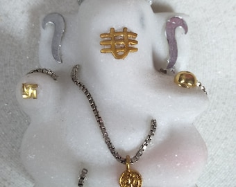 Marble ganesh ji , white marble ganpati for home decor, handmade ganeshji