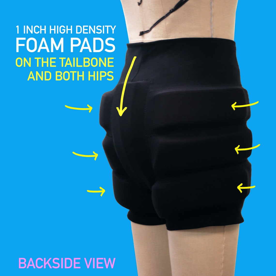 Padded Jumping Shorts for Figure Skaters and Roller Skaters adults and