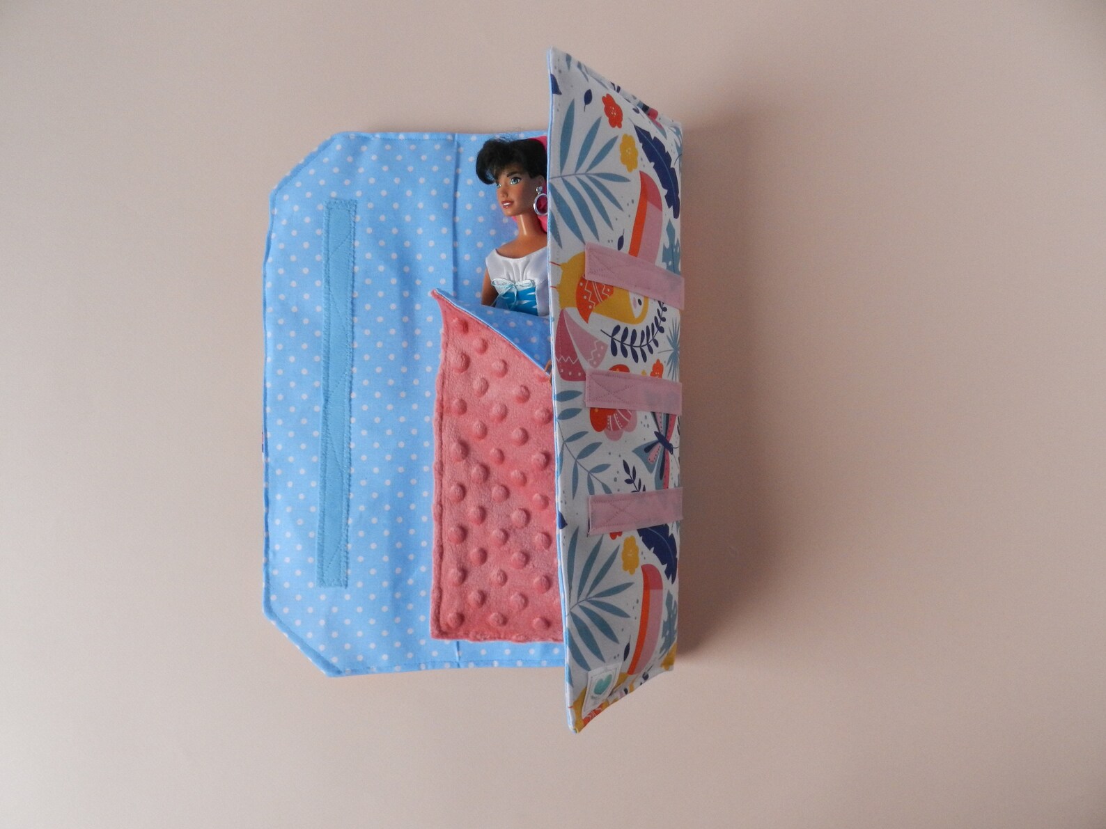 Barbie Bed Blanket Doll Sleeping Bag Travel Dollhouse - Etsy