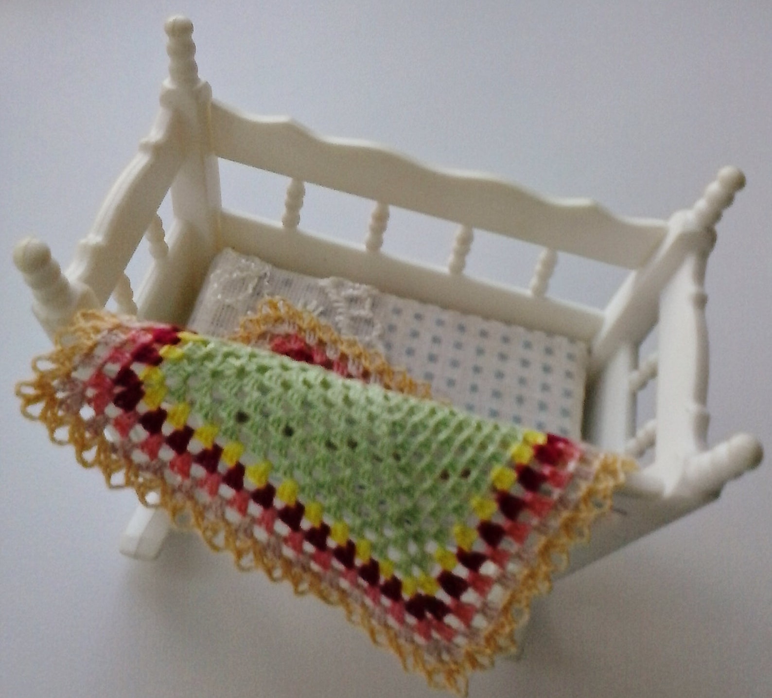 Crochet Miniature Dollhouse Blanket Light Green with Etsy