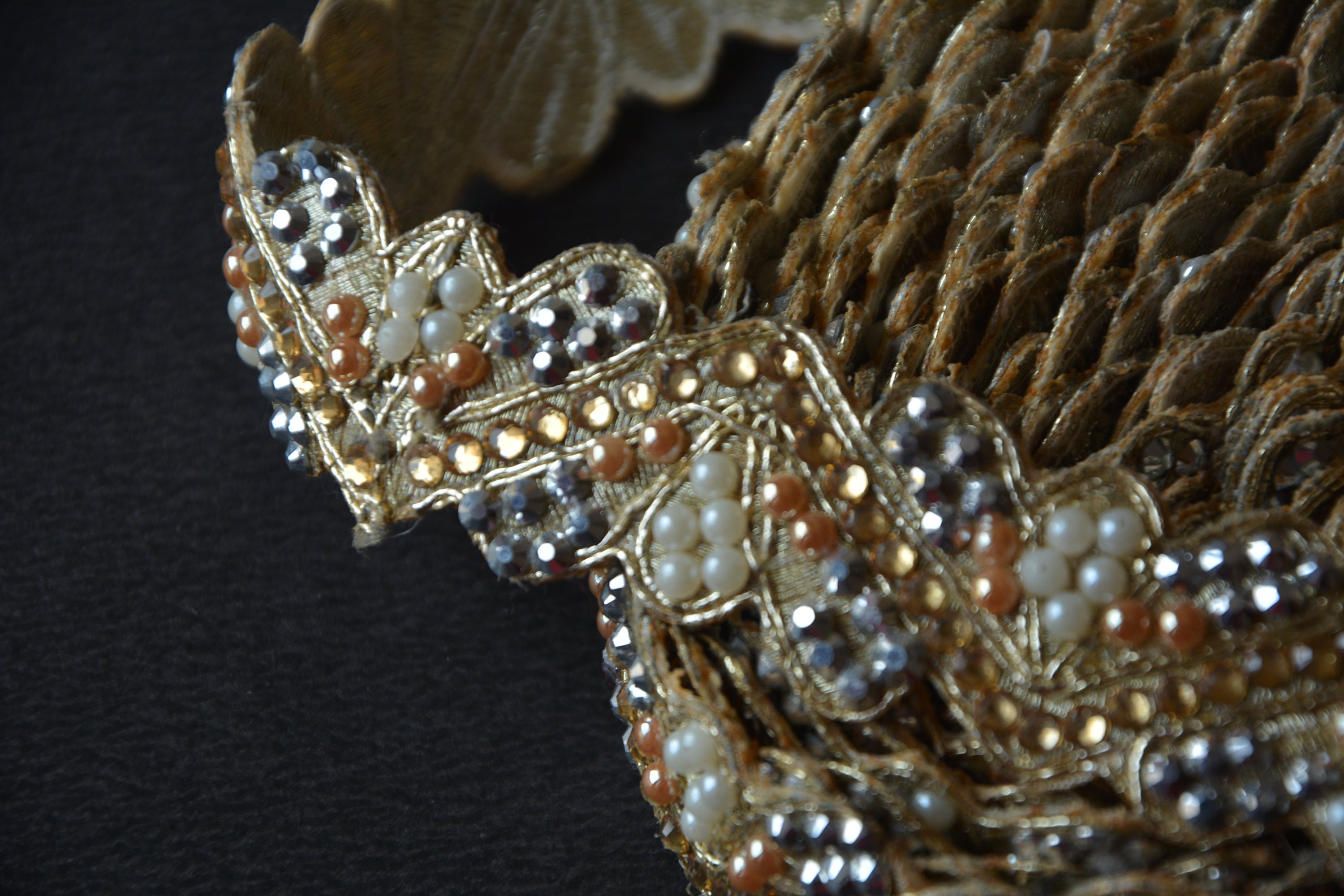 Indian Laces Beaded Trim By the yard Ribbon Trim Metallic Etsy