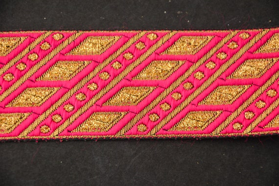 Magenta Gold Jacquard Trim, Red Red Red Strap, Craft Ribbon, Jacquard Ribbons, Lace Trim by Yard, Indian Lace Trim, Craft supplies, Sewing supplies 39ff8d Magenta Gold Jacquard Trim, Red Red Red Strap, Craft Ribbon, Jacquard Ribbons, Lace Trim by Yard, Indian Lace Trim, Craft supplies, Sewing supplies 39ff8d