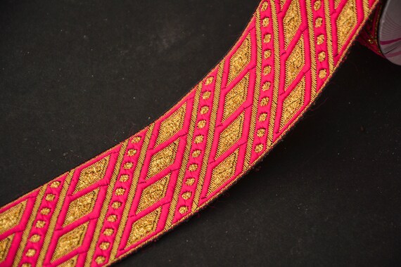 Magenta Gold Jacquard Trim, Red Red Red Strap, Craft Ribbon, Jacquard Ribbons, Lace Trim by Yard, Indian Lace Trim, Craft supplies, Sewing supplies 39ff8d Magenta Gold Jacquard Trim, Red Red Red Strap, Craft Ribbon, Jacquard Ribbons, Lace Trim by Yard, Indian Lace Trim, Craft supplies, Sewing supplies 39ff8d