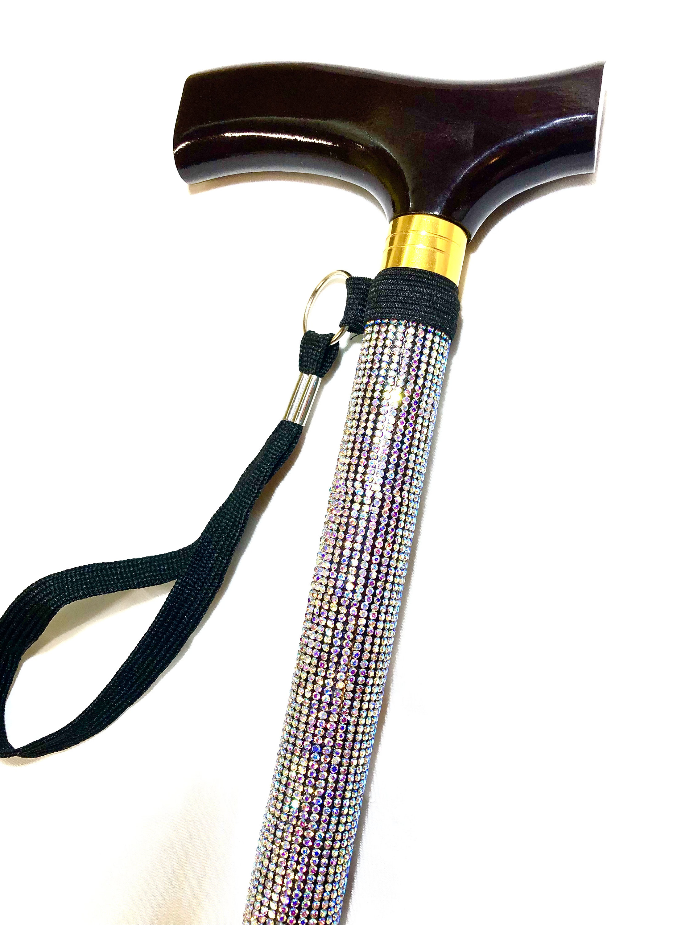 Rhinestone Bling Walking Stick, Perfect Accessory for Hiking or