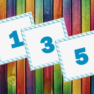 Number flash cards, Nursery decor, learning cadrs with number 1 to 10 Printable cards