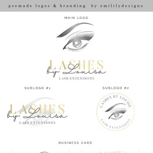 Logotipo de cílios, logotipo de cílios, logotipo de sobrancelha, logotipo pré-fabricado, design de logotipo, Facebook, logotipo de beleza, logotipo de maquiagem, kit de marca, design de cartão de visita