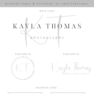 Logotipo pré-fabricado, Design de logotipo, Logotipo monocromático, Logotipo de fotografia, Marca d'água, Kit de marca, Logotipo inicial, Logotipo de monograma, Facebook, Cartão de visita