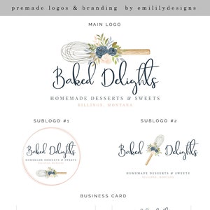 Vorgefertigtes Logo, Schneebesen-Logo, Back-Logo, Cupcake-Logo, Logo-Design, Mixer-Logo, Facebook, Visitenkarten-Design, Kuchen-Logo, Branding