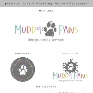 Premade Logo, Logo Design, Paw Logo, Dog Walking Logo, Dog Logo, Animal Logo, Pet Logo, Puppy Logo, Grooming Logo, Kennel Logo