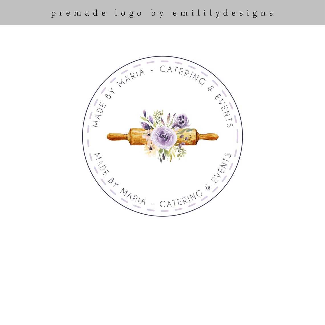 Rolling Pin Logo Baking Logo Premade Logo Logo Design Etsy