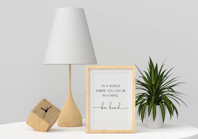 Accessory Digital Download Be Kind Motivational Wall Hanging Home Decor Interior Design Printable Inspirational Quote