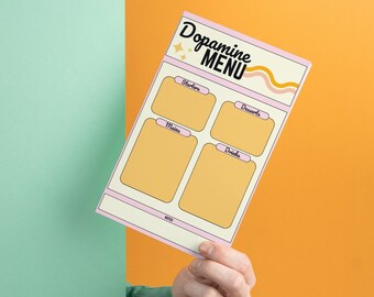 Dopamine Menu, Fun Planner for ADHD and Neurodivergent People, Simple Minimalist Planner, Undated Task Management, Printable ADHD Gift