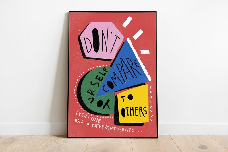 Motivational Quote Prints Colourful Wall Art Boho Home Etsy UK