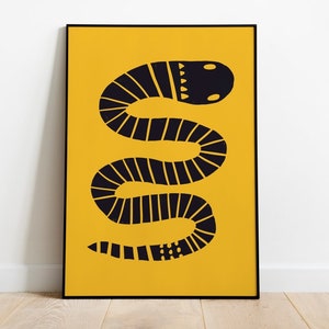 Snake Print, Snake Wall Art, Snake Home Decor, Snake Illustration, Sarcasstic Christmas Gift