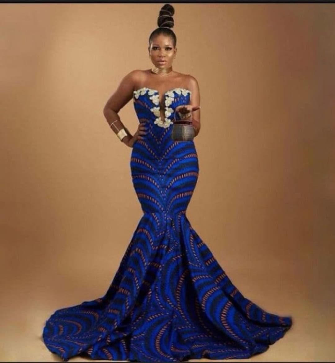 african mermaid prom dresses Black Mermaid Sequin Rosette Prom Dresses