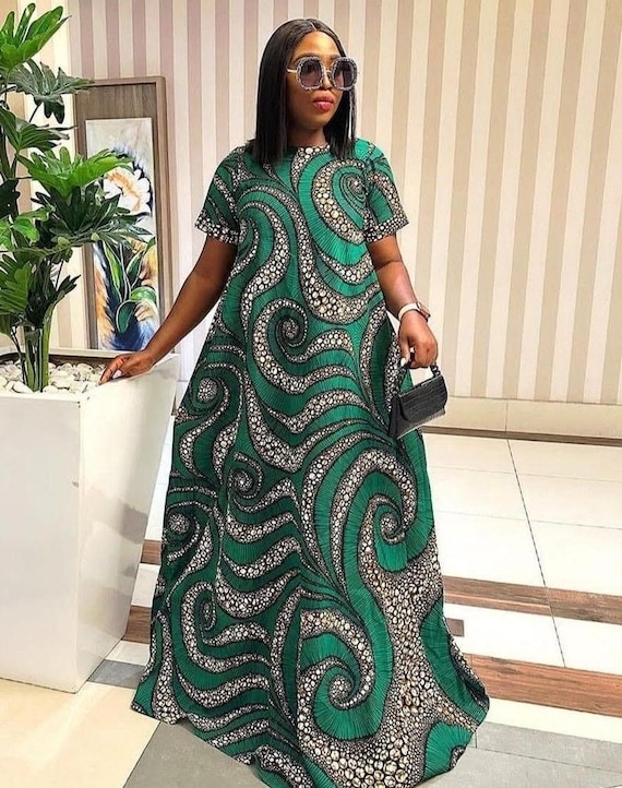 green emerald velvet dress African Print Sleeveless Flared Maxi Dress