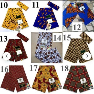May include: A collection of 10 different fabric designs, each with a unique pattern and color combination. The fabrics are arranged in a grid, with each design numbered from 10 to 18. The fabrics are all made of cotton and are suitable for a variety of sewing projects.