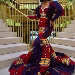 African Mermaid Dress,african Women Clothing, Kente Mermaid African Mermaid Dress,african Women Clothing, Kente Mermaid