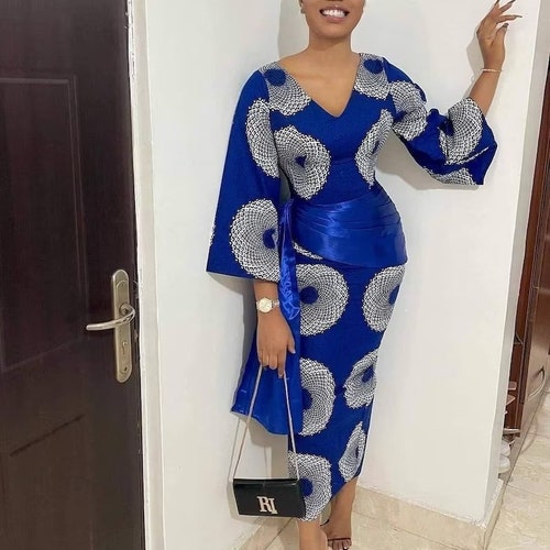 blue and white plus size dress Baltic Born Womens Graceland Maxi | + Floral and full of personality  this dress is made to shine at any formal event. Blue White African Ankara Print