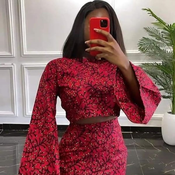 High waisted Slit African Dress main image 1