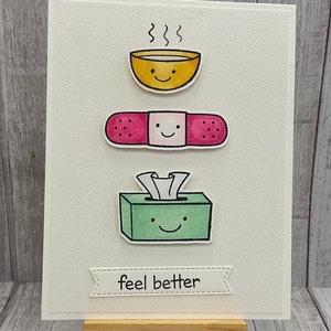 Bonito obtenha bem/pensando em você cartão para cartão de incentivo/apoio de câncer ou doença para amigo ou membro da família.