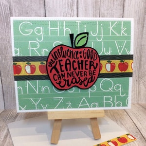 Carte de remerciement pour professeur/carte-cadeau/pomme