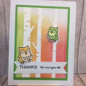 Einzigartige Lehrer Dankeschön-Karte und Geschenkkartenhalter / Eulen