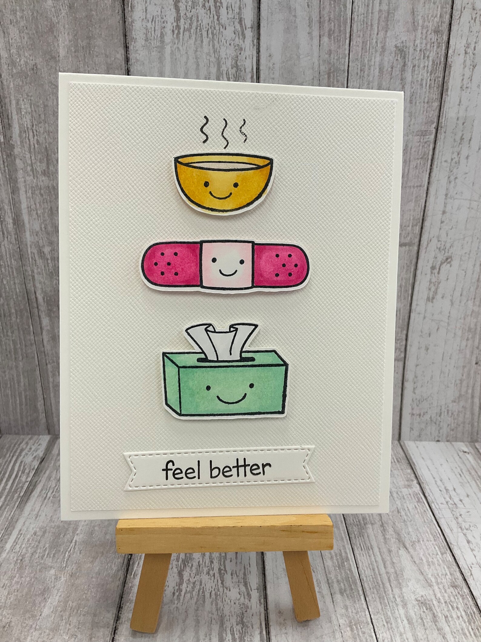 Cute Get Well thinking Of You Card For Cancer Or Illness Support 