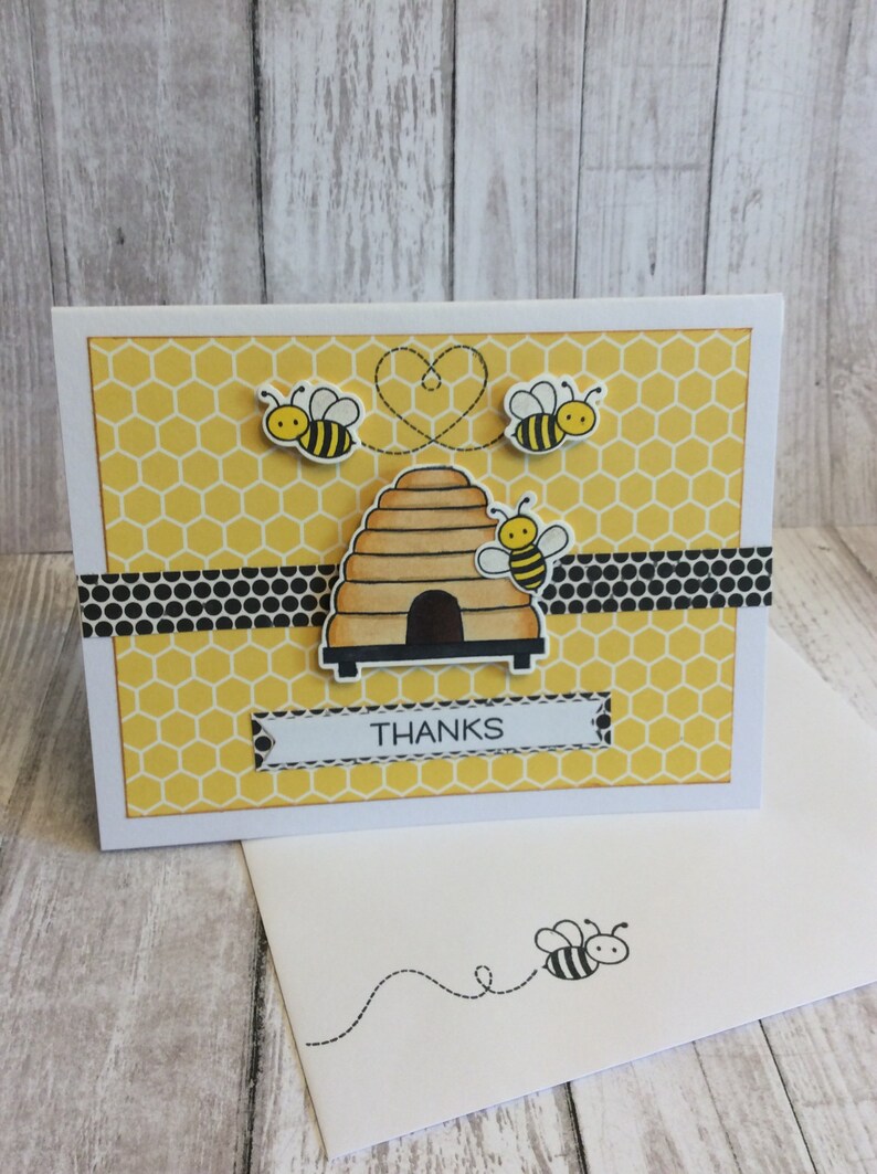 Teacher thank you cardgift card holder bees