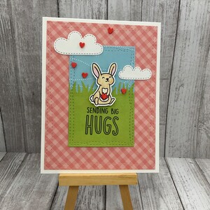 Carte de rétablissement/pensée à votre thème de lapin mignon pour le soutien/carte d'encouragement contre le cancer ou la maladie pour un ami ou un membre de la famille.