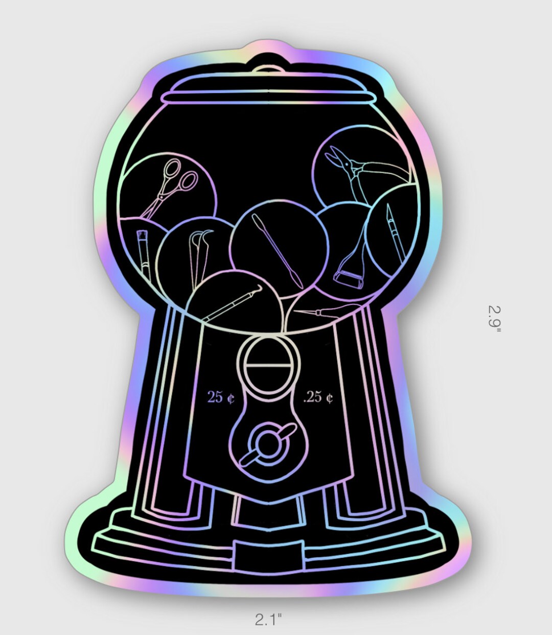 Tool Vending Machine Vinyl Sticker Etsy