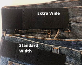 Wide Buckleless Belt for Men and Women--keeps pants looking great, comfortably! Wear through TSA check.