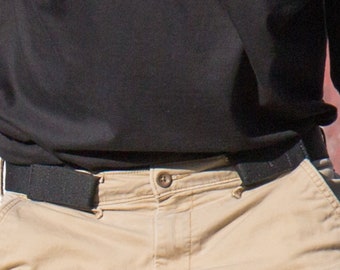 Men's Buckleless Belt, The No-Buckle Belt that's Metal-Free, Won't scratch or pinch-Great with Jeans