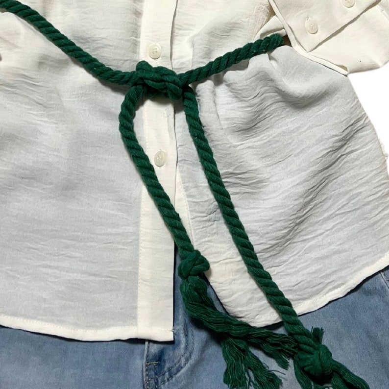 Fun rope belts in orange or green will make your outfits pop. Orange and Green rope belts are perfect Fall 2023 accessories image 6