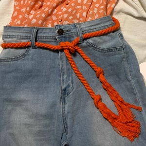 Fun rope belts in orange or green will make your outfits pop. Orange and Green rope belts are perfect Fall 2023 accessories image 7