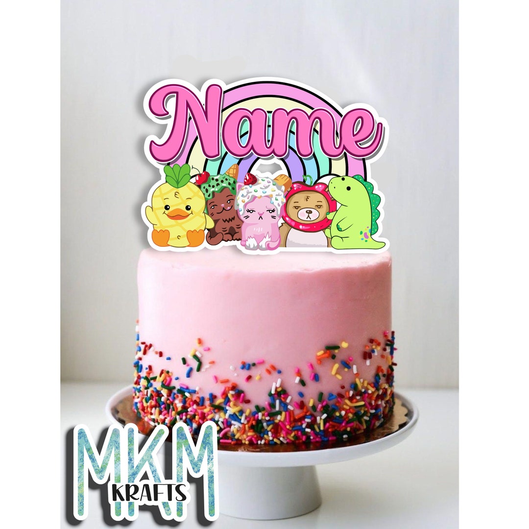 Moriah Elizabeth Cake Topper any Name Birthday Party Card Etsy UK