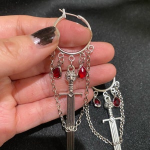 Swords with Chain Earrings