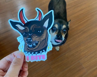 I Bite Chihuahua Sticker