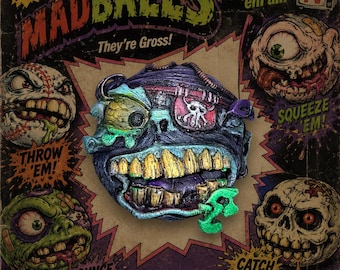 Vintage 1990s Madballs Stickers - American Greetings - Sheet of 12