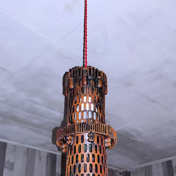 suspension lustre industrielle art