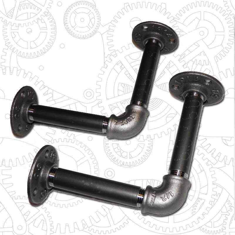 Paire d'équerres Style Industriel Steampunk