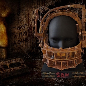 SAW Omvänd björnfälla från SAW-filmen (Omvänd björnfälla SAW) Skräckrekvisita Kostym Fan Art