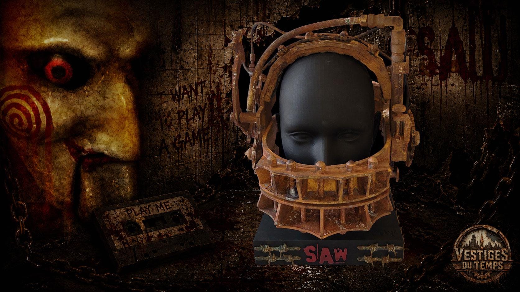 SAW 逆ベアトラップ 映画「SAW」より (逆ベアトラップ SAW) ホラー 