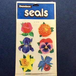 Vintage Dennison Seals, Factory Wrapping Unopened, Envelope Seals, StatIonery, Invitations,Paper Americana, Ephemera,Scrapbooking, Crafting,