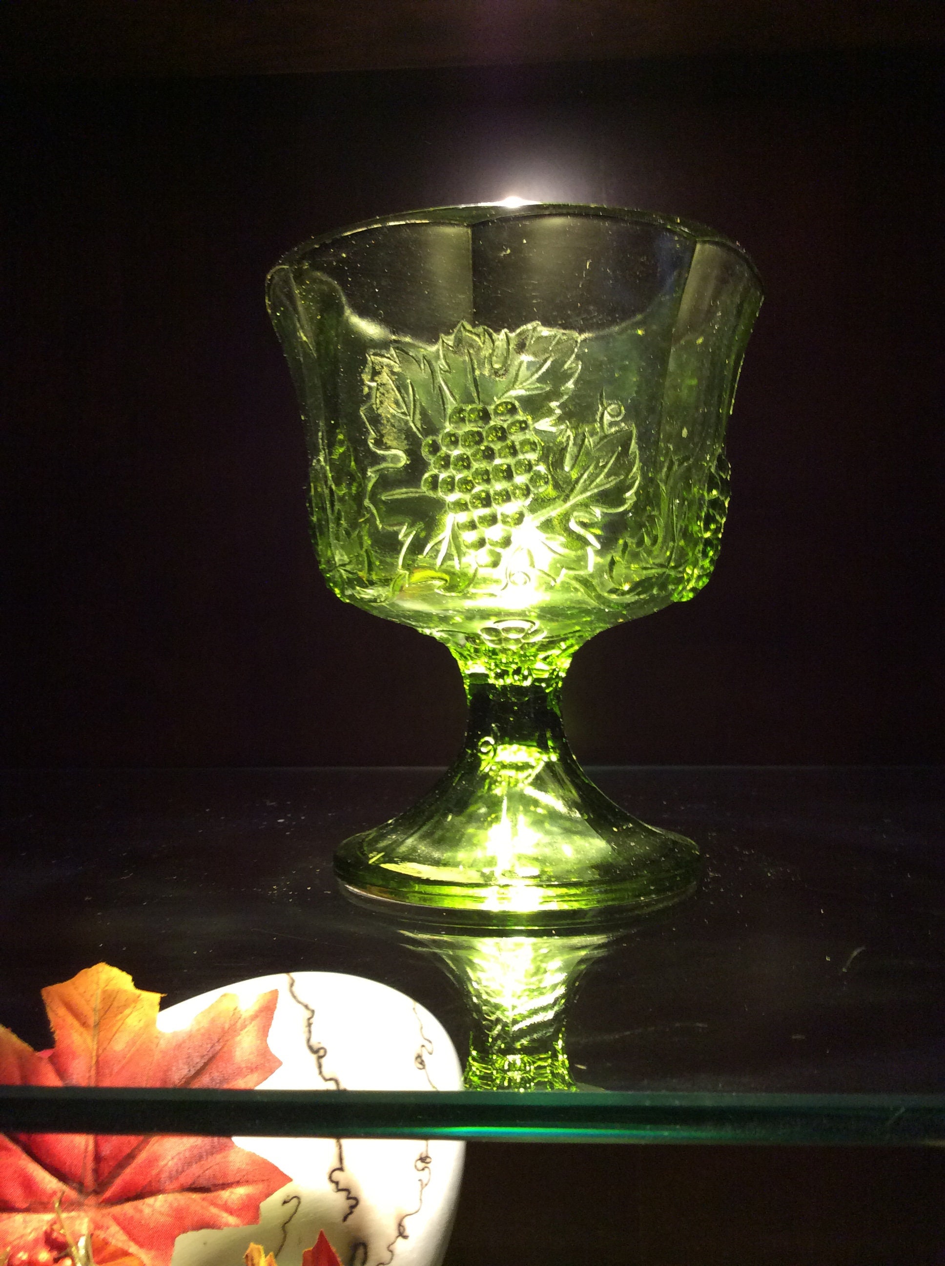 Vintage glass pedestal vases FTD Etsy