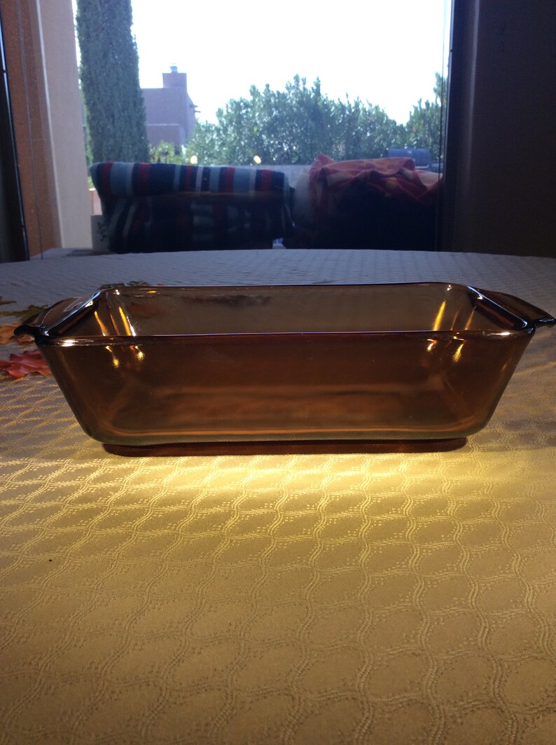 Anchor Hocking Fire King Amber Loaf Pans, Vintage Anchor Hocking